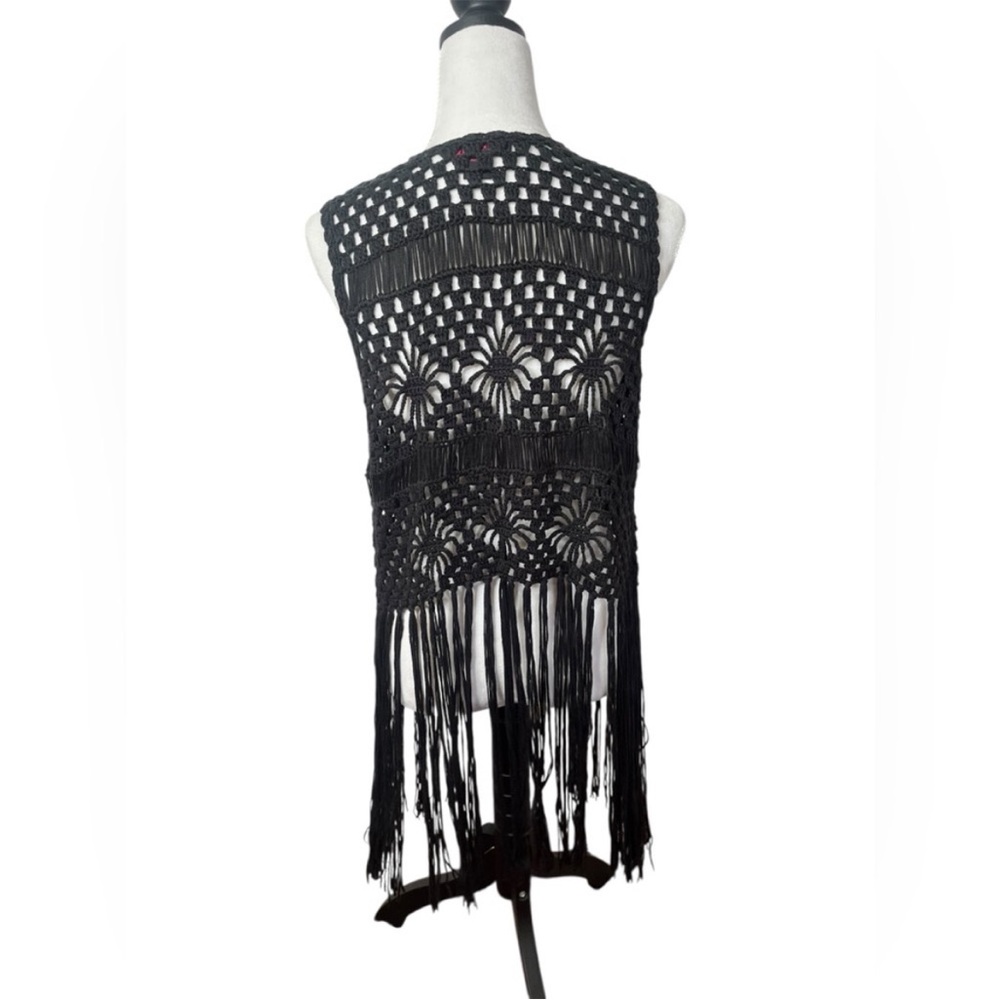 Rock&Roll Denim Bohemian Black Crochet Festival F… - image 6